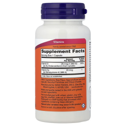 NOW Foods, Vitamin D3 & K2, 120 Kapseln