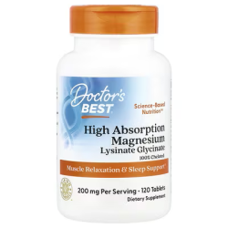 Doctor's Best, High Absorption Magnesium, hochabsorbierendes Magnesium, 120 Tabletten (100 mg pro Tablette)
