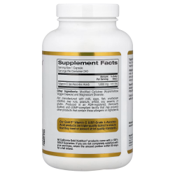 California Gold Nutrition, Gold C™, Vitamin C in USP-Qualität, 1.000 mg, 240 pflanzliche Kapseln