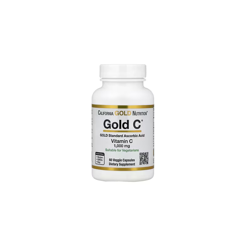 California Gold Nutrition, Gold C™, Vitamin C in USP-Qualität, 1.000 mg, 60 pflanzliche Kapseln